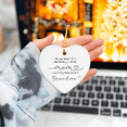 thumbnail image 3 of Christmas Ornaments and Gifts,New Grandma Gift - The Only Thing Better Than Having You As My Mom - Baby Shower Pregnancy Announcement, Reveal Idea - Heart Shaped Ceramic Ornament Plaque Keepsake, 3 of 10