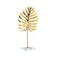 thumbnail image 3 of Leaf Sculpture, Metal Leaf Statue, Leaf Shaped Figurine Leaf Decorations Abstract Sculpture Leaf Ornament for Home Desktop Decoration Monstera 21cm, 3 of 8