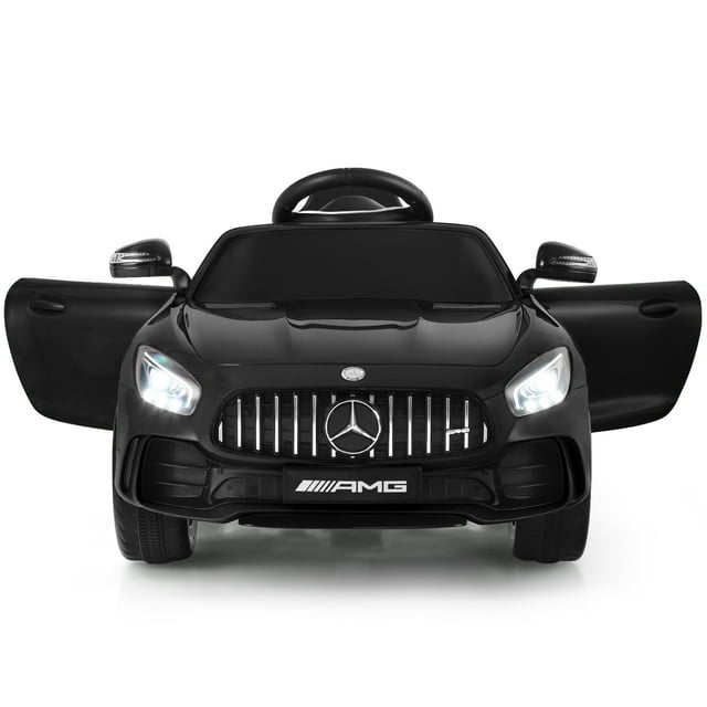 Patiojoy 12V Kids Ride On Car Licensed Mercedes-Benz GTR Battery Powered Electric Vehicle Kids Car with Remote Control Black