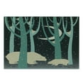 thumbnail image 3 of Cartoon Cutting Board, Mother Polar Bear and Cub in Forest Winter Season Snowy Weather, Decorative Tempered Glass Cutting and Serving Board, Small Size, Dark Taupe Pale Green, by Ambesonne, 3 of 5