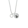 thumbnail image 2 of Delight Jewelry Silvertone Wife Eternity Ring Silvertone Script Initial Disc - & - Charm Necklace, 20"+3", 2 of 4