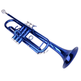 thumbnail image 3 of Tcbosik Brass Trumpet for Beginners, B Flat Trumpet with Case and Gloves for Beginners, Blue, 3 of 9