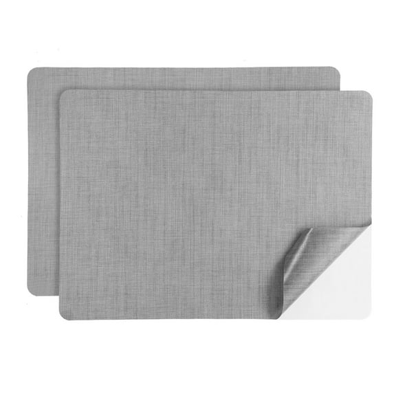 Uxcell Linen Repair Patch, 2Pcs 8 x 11 Inch Self-Adhesive Linen Fabric Repair Patches for Sofa Couch Clothes Handbag Tents Car Seats Furniture, Light Gray