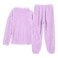 thumbnail image 6 of UAMVSH Fleece Pajamas for Women Zip Up Jacket and Long Pants Pj Set with Pockets 2 Piece Fluffy Loungewear Winter Clothes, 6 of 6