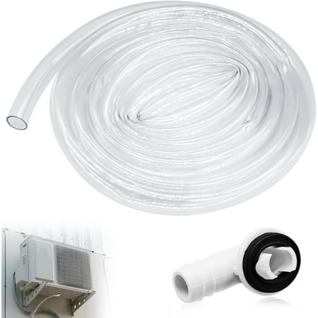 

6Ft Portable Air Conditioner Drain Hose 3/5 Inch Leakproof AC Drain Hose Kit Universal AC Drain Hose Drain Pipe Replacement with Hose Connector and Clamp Window Air Conditioner Unit Parts