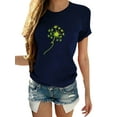 thumbnail image 1 of UKAP Hauts pour Femmes Manches Courtes T-Shirts Col Rond Vintage Été Tee Vert Caché 2TG, 1 of 2