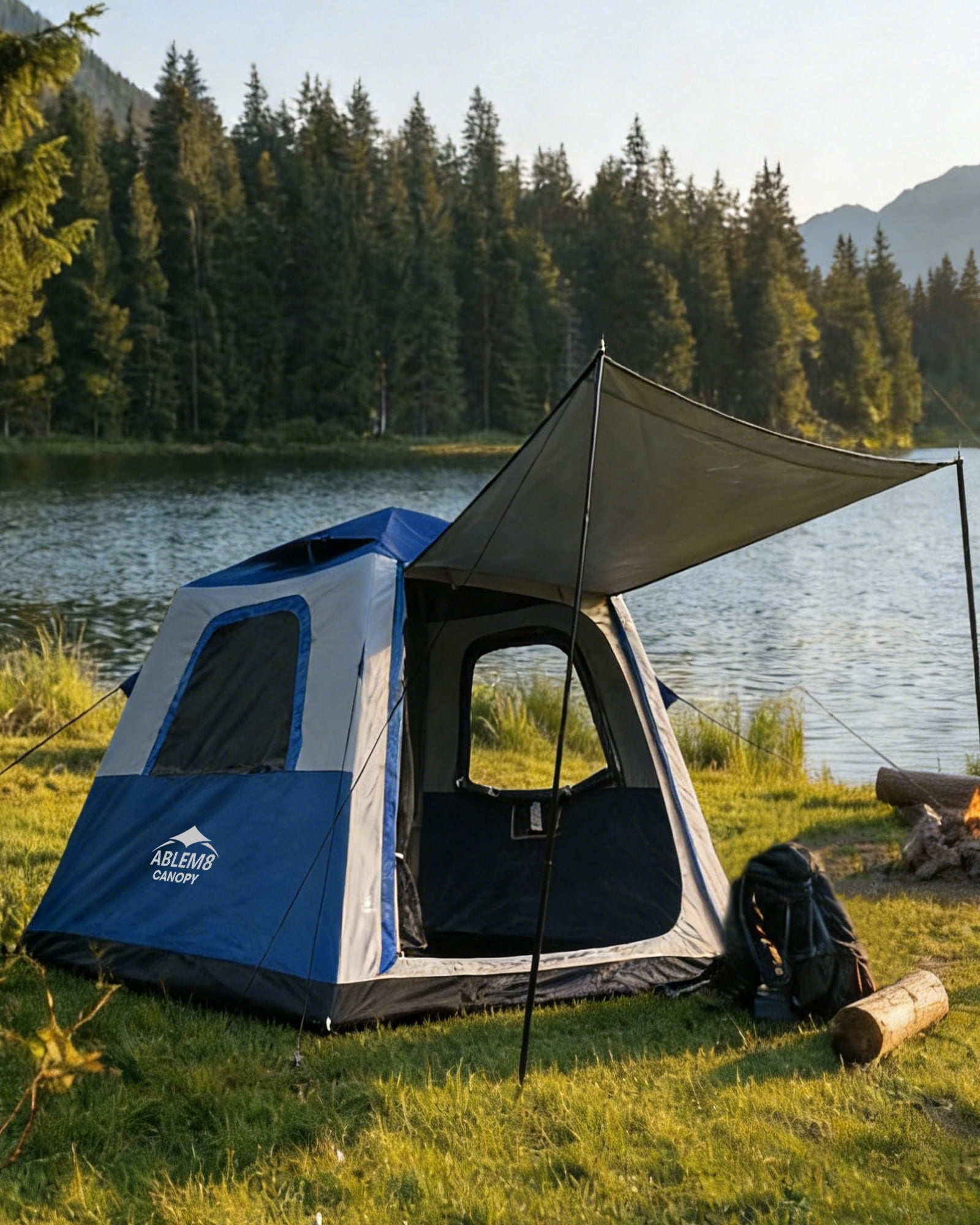 Northwest Territory 10 Person Cabin Tent with Easy Setup, Front