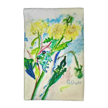

Betsy Drake KT1386 16 x 25 in. Frog & Flowers Kitchen Towel