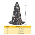 thumbnail image 2 of Honeii Wildflower Watercolor 1 Print Poncho Cape, Cloak Coat, Snuggly Hooded Wearable Blanket, Hooded Cape For Teenagers,Halloween Costumes-Large, 2 of 7