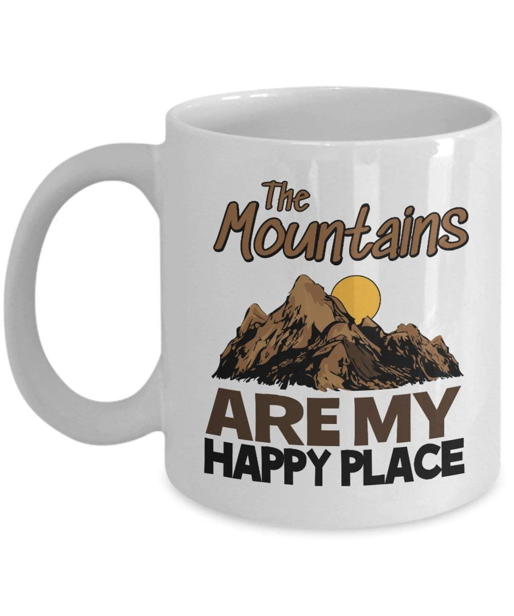 The Mountains Are My Happy Place Coffee & Tea Gift Mug For A Mountain