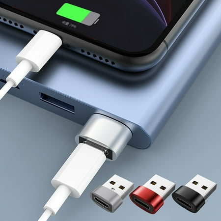 Windfall USB C Female to USB Male Adapter, Charger Adapter Charging Data Transmission Aluminum Alloy Type-c Female to USB 2.0 Converter for iPhone 11 12,Airpods iPad,Samsung Galaxy Mobile Phone