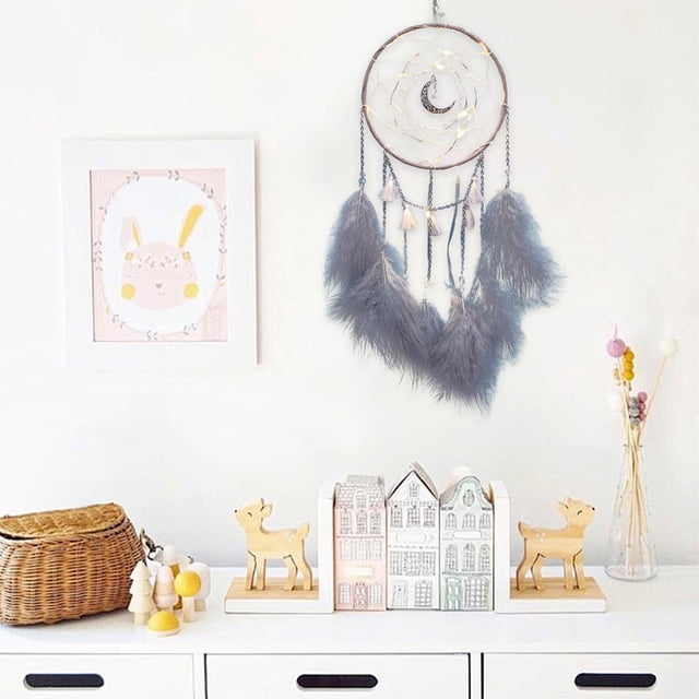 Decoración del hogar, decoración de habitaciones, decoración de paredes, cadena atrapasueños, campanillas de viento, decoraciones, tienda de regalos de corazón femenino, atrapasueños de hierro