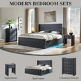 thumbnail image 7 of SinCiDo Modern Nightstand with Storage Drawer, 23.6" Tall Curved Bedside Table with Charging Station for Bedroom, Living Room, 7 of 7