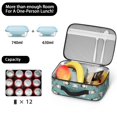 thumbnail image 5 of Party Cat and Yarn Teal Pattern Insulated Lunch Bag Teens,Bento School Lunch Bag for Teens for Work,Picnic or Travel 10.6x7.7x4.3 Inches,12 Can Capacity, 5 of 6