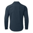 thumbnail image 3 of Gubotare Mens Shirts Men's Long Sleeve Classic Oxford Shirt,Navy XXL, 3 of 4