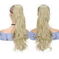 thumbnail image 4 of SEGO Clip in Ponytail Hair Extensions Long Wavy Drawstring Ponytail for Women Natural Black Soft Synthetic Heat Resistant Hairpiece, 4 of 8