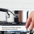 thumbnail image 3 of Cacerola KitchenAid de acero inoxidable cepillado de 1 litro con caños, 3 of 9