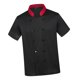 thumbnail image 2 of Unisex Chef Uniforme cómoda ropa de trabajo de verano para hornear pan de comedor de panadería Black XL, 2 of 8