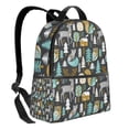 thumbnail image 2 of Lsque Moose Squirrel owls tree Pattern Backpack – School Travel Canvas Daypack with Ergonomic Padded Straps, Multiple Compartments & Leather Handle, 2 of 5