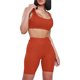 thumbnail image 5 of Leggings Fitness Sport Stretch Short Pants Mujer Pantalones de yoga, Rojo, M Monstrate AP002149-22, 5 of 7
