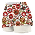 thumbnail image 7 of oelaio Womens Flower Print Tennis Skorts Workout Athletic Skort Summer Skirts Lightweight Badminton Skirt with Built in Shorts Multicolor M, 7 of 7