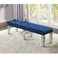 thumbnail image 2 of ACME Varian Bench, Blue Velvet & Mirrored, 2 of 3