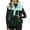 Dark Green, variant on Sleeveless Fleece Sherpa Patchwork Vest Coat Women Winter Casual  Half Zipper Jacket Coat