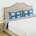 thumbnail image 3 of Yayeee Pillowcase Standard Size Set of 2 Satin Wrinkle Resistant Pillow Case, Blue Polar Bear, 3 of 8