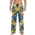 thumbnail image 2 of Fewfanhot Men's Plaid Pajama Pants - Casual Print Loose Fit Elastic Waist Lounge Pants with Pockets for Home Wear, 2 of 9