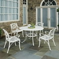 thumbnail image 4 of Homestyles Sanibel Aluminum 5 Piece Outdoor Dining Set in White, 4 of 5