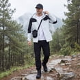 thumbnail image 4 of Dresfit Rain Jacket for Men with Hood Breathable Hooded Windbreaker Jacket 2026 Summer Zip Up Long Sleeve Hiking Outwear Packable Big and Tall Raincoats 4XL, 4 of 7
