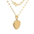 thumbnail image 3 of Cadena Con Dije De Corazón Relicario Liso Oro Sólido 10k, 3 of 6