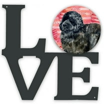 Newfoundland Love Metal Wall Artwork LOVE Red