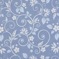 thumbnail image 4 of Collections Etc Floral Scrolling Vine Pattern Rod Pocket Top Window Drapes, 4 of 4