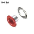 thumbnail image 3 of Kit de 100 Ojales de Metal Unique Bargains Ojales 4mm 0.16 Ojal para Zapatos Ropa Cinturón Bolsa Bricolaje Proyecto Rojo, 3 of 7