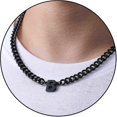 thumbnail image 1 of Collar de cadena de eslabones cubanos con inicial Az para niños, hombres y mujeres, colgante de letra de acero inoxidable de 6,5 mm y 18+2 pulgadas, regalo de joyería G_Lucky_, 1 of 5
