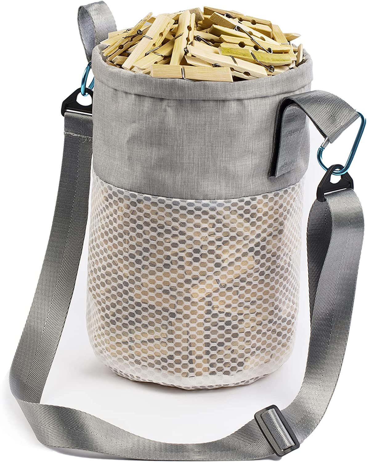 Mesh Clothespin Bag for Clothesline Outdoor, Clothes Pin Bag with