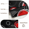 thumbnail image 6 of Round Rugs 5Ft, Abstract Black Round Area Rug Washable Indoor Throw Carpet, Modern Geometric Red Grey White Circle Soft Non Slip Circle Rug for Cabinet Bathroom Home Decor Aesthetic, 6 of 8