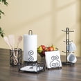 thumbnail image 5 of Home Basics Scroll Collection Kitchen Steel Silverware And Cutlery Holder, Black, 5 of 5