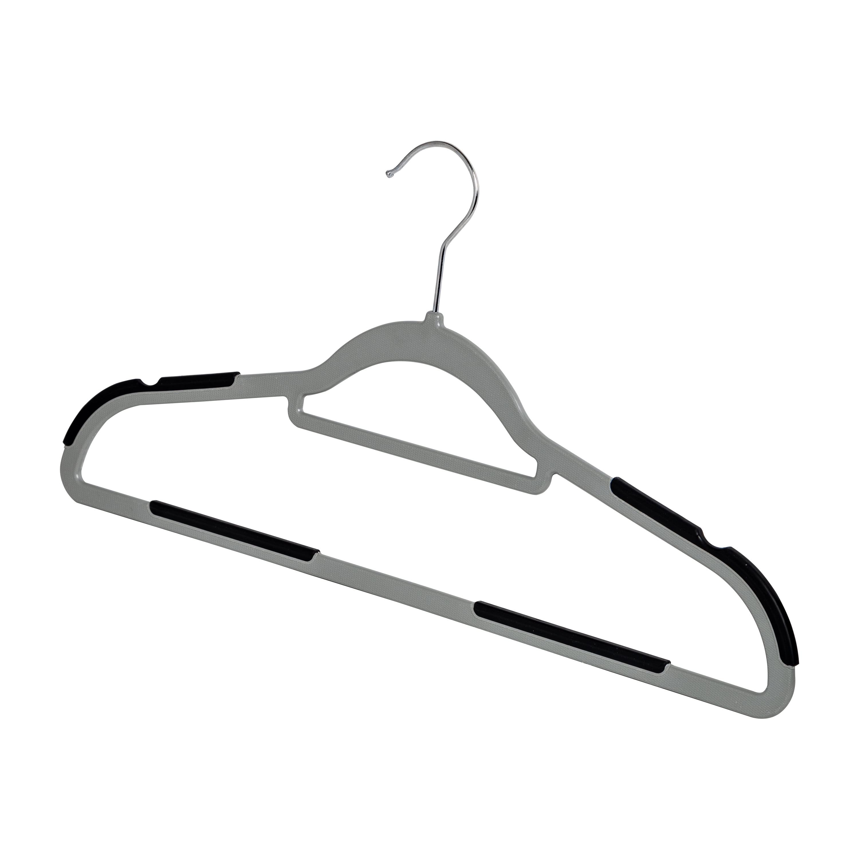  Tinfol Plastic Hangers, 30 Pack Slim Clothes Hangers Space  Saving, Non Slip Grey Rubber Strip with 360° Swivel Hook, Strong & Heavy  Duty Dry Wet Clothes Hangers for Shirts Pants Underwear