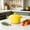 Yellow, variant on Qiopertar Mini Ceramic Casserole Dish, Round Baking Bowl with Lid Double Handles Oven, Non-Stick Glazed Ceramic Soup Bowls for Kitchen Dining