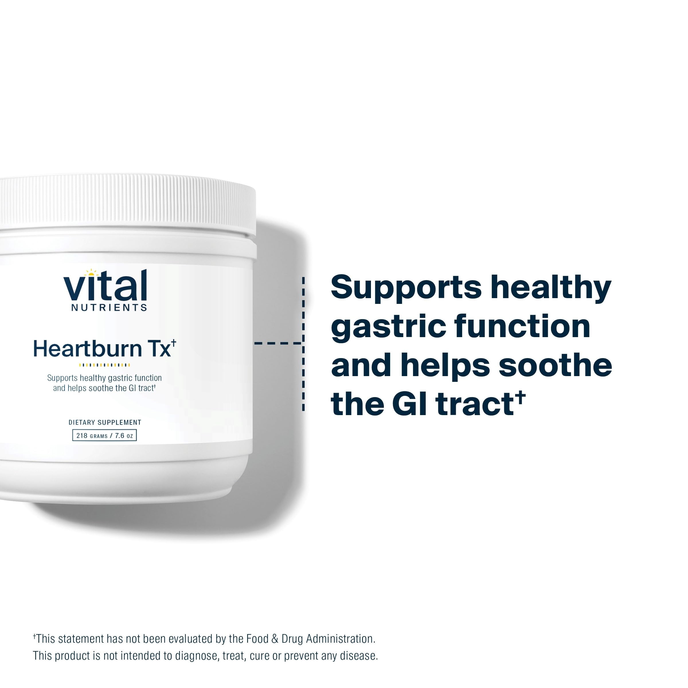 Vital Nutrients Digest Ease (Formerly Heartburn Tx) | Occasional Heartburn & Indigestion Relief | Supports Healthy GI Function & Helps Soothe GI Tract| Gluten, Dairy, Soy Free| Non-GMO | 50 Servings