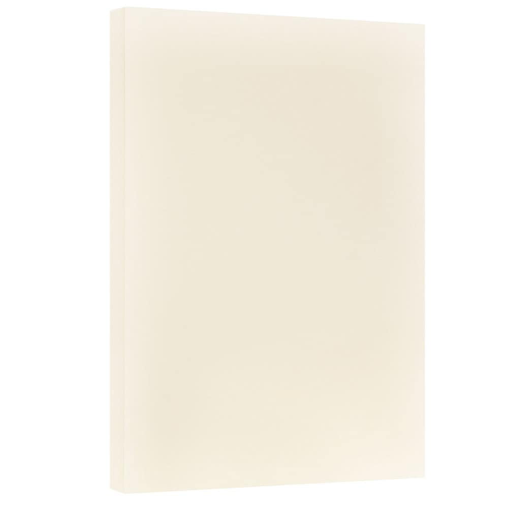Jam Paper Vellum Bristol Tabloid Cardstock 11 x 17 67lb Creme 50 Sheets/Pack White