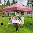 thumbnail image 6 of 10x10ft/8x8ft Pop Up Canopy Tent,Instant Portable Shelter w/3 Adjustable Heights,Wheeled Bag,8 Stakes,4 Ropes,Portable Shelter for Events Parties Camping, 6 of 6