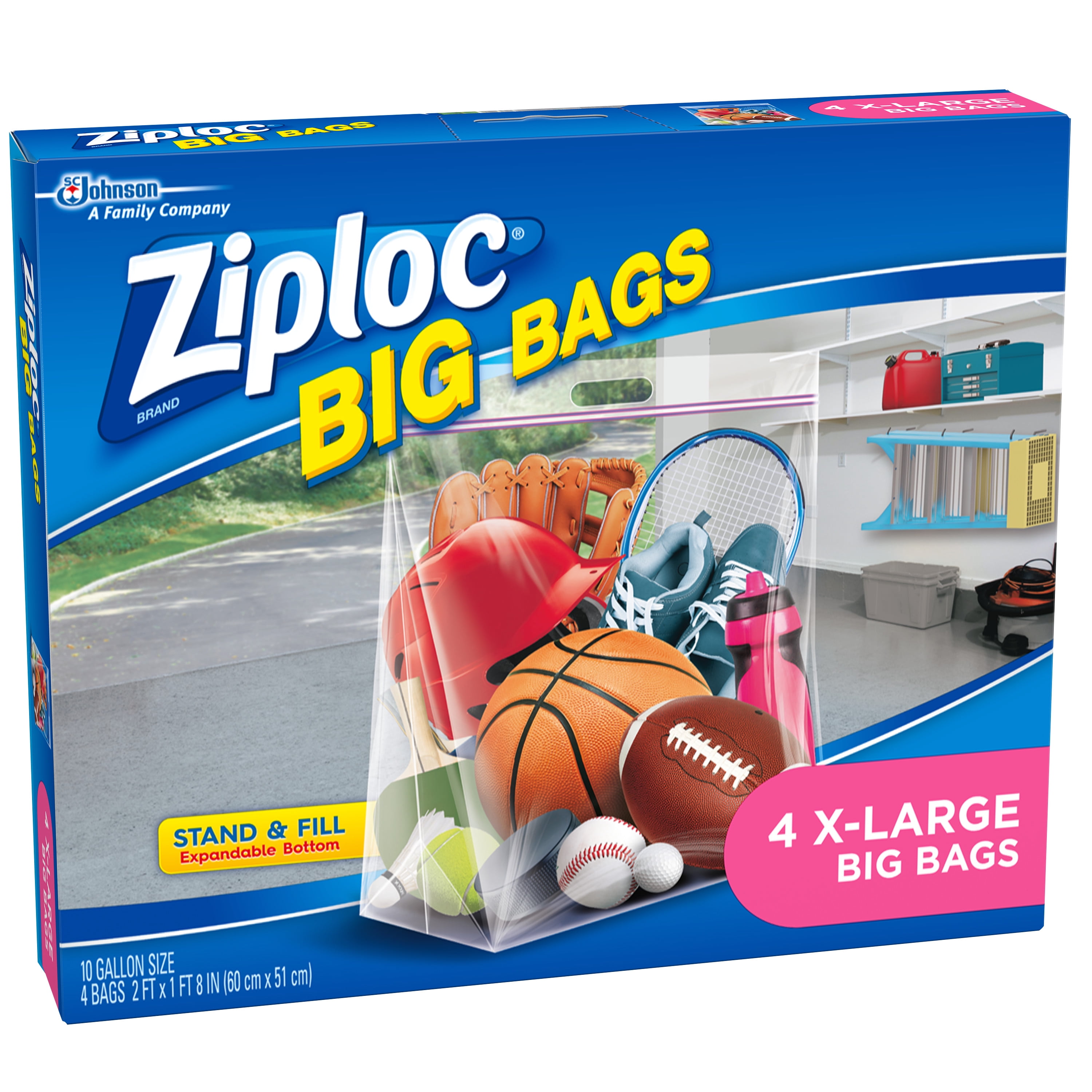 Ziploc Brand Big Bags Xl 4 Count Walmart Com Walmart Com