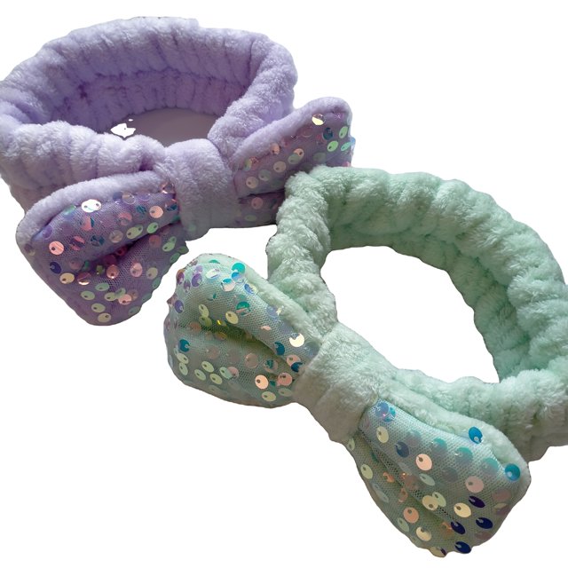 Precio de fábrica, lazo con diadema con purpurina, diadema para niñas, pulsera de diseño elástico para mujeres, elástico para el cabello elegante coreano, 1 Uds.