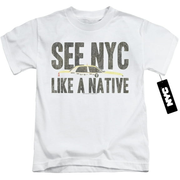 New York City Nyc Like A Native Youth 18/1 T-Shirt White