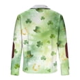 thumbnail image 6 of LEKWK St Patricks Day Shirt Women Shamrock Sparkle Print Pullover Tops Quarter Zip Sweater Tops Fleece Lined Collar Holiday Outfits, 6 of 8