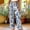 Blue Floral, variant on Womens Printed Wide Leg Pants with Pockets- Casual Beach Summer Drawstring Elastic Waist Full Length Flowy Lounge Pants Purple Size 3XL