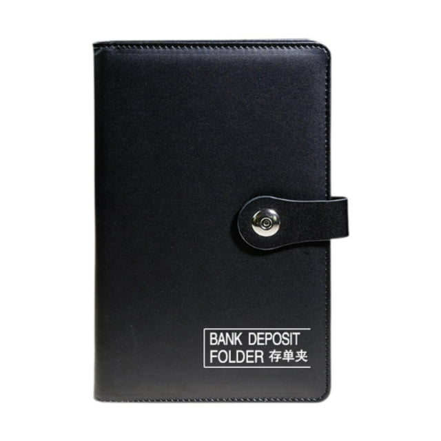 HILABEE PU Leather Notebook Binder Refillable Loose Leaf Budgets Binder for Work Travel Black